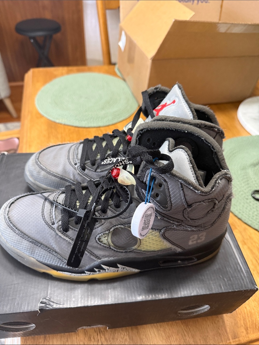 Jordan 5 off white muslin